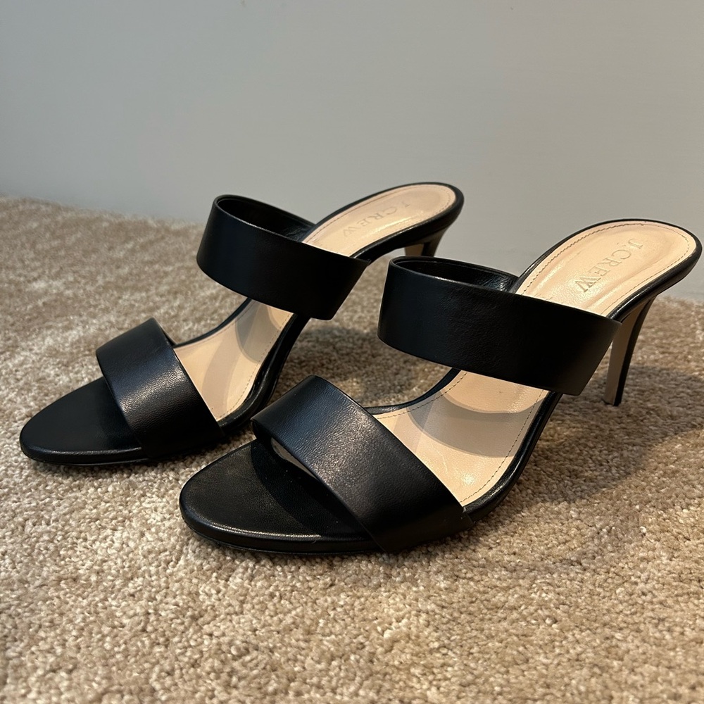 JCrew Boyd Two Strap Leather Sandal Size 6 1/2